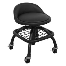 Load image into Gallery viewer, Sealey Creeper Stool Pneumatic, Adjustable Height Swivel Seat &amp; Back Rest (510-650mm)
