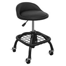 Load image into Gallery viewer, Sealey Creeper Stool Pneumatic, Adjustable Height Swivel Seat &amp; Back Rest (510-650mm)
