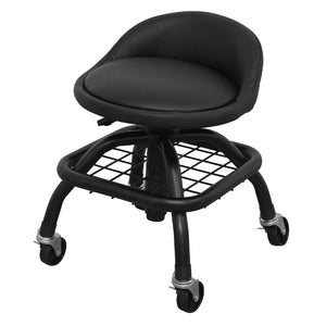 Sealey Creeper Stool Pneumatic, Adjustable Height Swivel Seat & Back Rest (510-650mm)