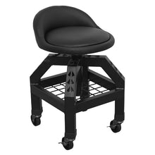 Load image into Gallery viewer, Sealey Creeper Stool Pneumatic, Adjustable Height Swivel Seat &amp; Back Rest (570-710mm)
