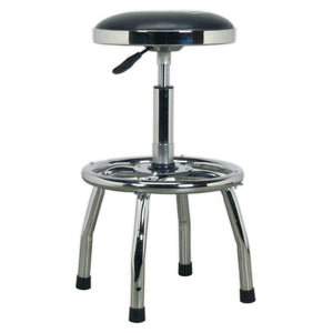 Sealey Workshop Stool Heavy-Duty Pneumatic, Adjustable Height Swivel Seat