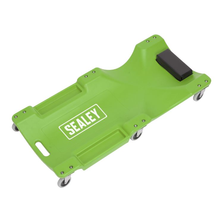 Sealey Composite Creeper, 6 Wheels - Hi-Vis Green