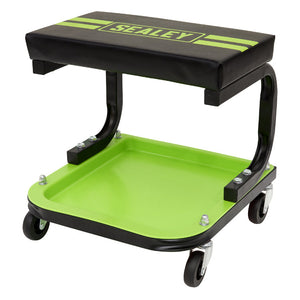 Sealey Mechanic's Utility Seat Deluxe - Hi-Vis Green