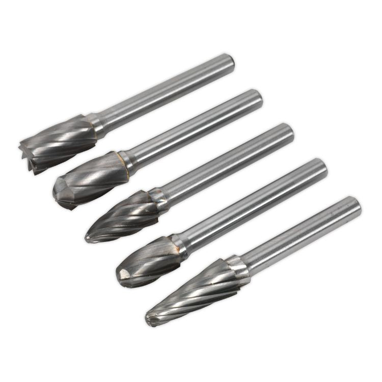 Sealey Tungsten Carbide Rotary Burr Set 5pc Ripper/Coarse