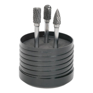 Sealey Tungsten Carbide Rotary Burr Set 3pc