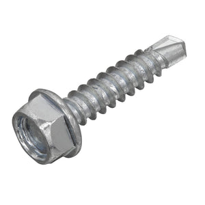 Sealey Self-Drilling Screw 4.2 x 19mm Hex Head Zinc - Pack of 100