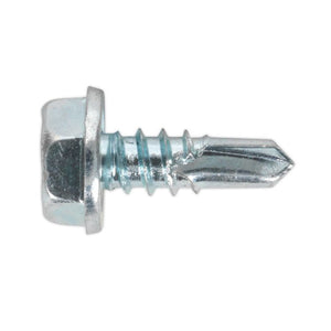 Sealey Self-Drilling Screw 4.8 x 13mm Hex Head Zinc - Pack of 100