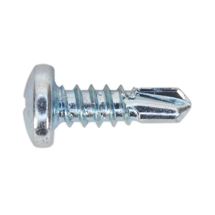 Sealey Self-Drilling Screw 4.2 x 13mm Pan Head Phillips Zinc - Pack of 100