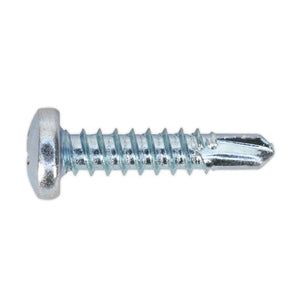 Sealey Self-Drilling Screw 4.2 x 19mm Pan Head Phillips Zinc - Pack of 100