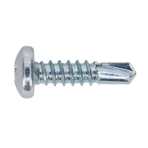 Sealey Self-Drilling Screw 4.8 x 19mm Pan Head Phillips Zinc - Pack of 100