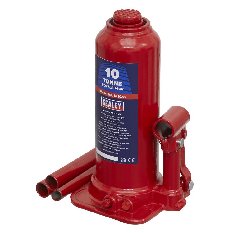 Sealey Bottle Jack 10 Tonne (Min/Max Height - 222/447mm)