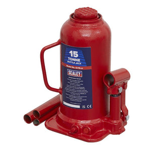 Sealey Bottle Jack 15 Tonne (Min/Max Height - 227/457mm)