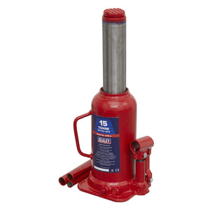 Sealey Bottle Jack 15 Tonne (Min/Max Height - 227/457mm)