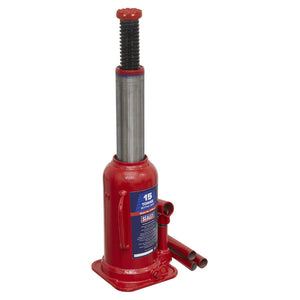 Sealey Bottle Jack 15 Tonne (Min/Max Height - 227/457mm)