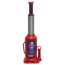 Load image into Gallery viewer, Sealey Bottle Jack 15 Tonne (Min/Max Height - 227/457mm)
