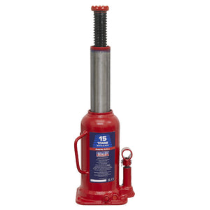 Sealey Bottle Jack 15 Tonne (Min/Max Height - 227/457mm)