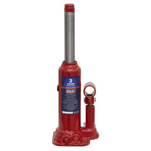 Load image into Gallery viewer, Sealey Bottle Jack 2 Tonne (Min/Max Height -168/316mm) (SJ2)
