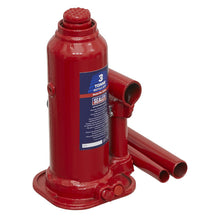 Load image into Gallery viewer, Sealey Bottle Jack 3 Tonne (Min/Max Height - 188/363mm)
