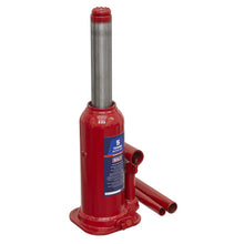 Load image into Gallery viewer, Sealey Bottle Jack 5 Tonne (Min/Max Height - 207/402mm) (SJ5)
