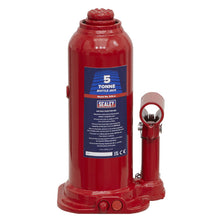 Load image into Gallery viewer, Sealey Bottle Jack 5 Tonne (Min/Max Height - 207/402mm) (SJ5)
