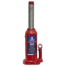 Load image into Gallery viewer, Sealey Bottle Jack 8 Tonne (Min/Max Height - 222/447mm) (SJ8)
