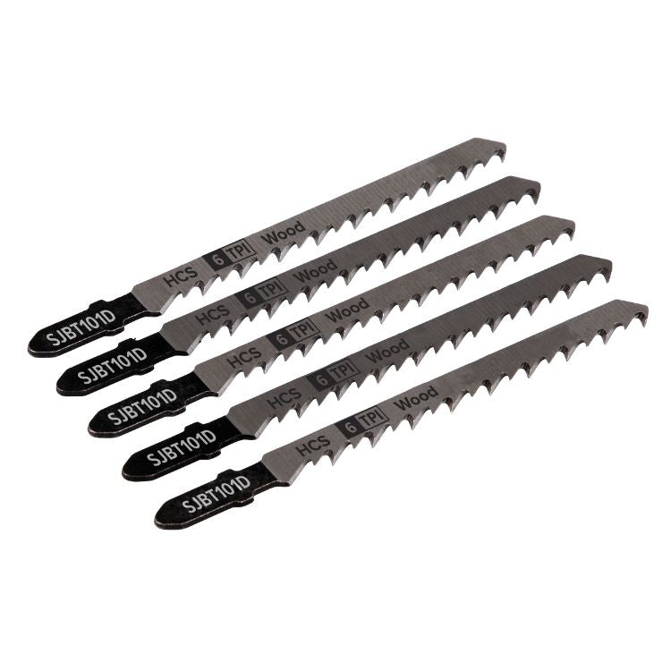 Sealey Jigsaw Blade 100mm - Hard Wood  6tpi - Pack of 5