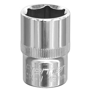 Sealey WallDrive Socket 19mm 1/2" Sq Drive - Fully Polished (Premier) - 6pt