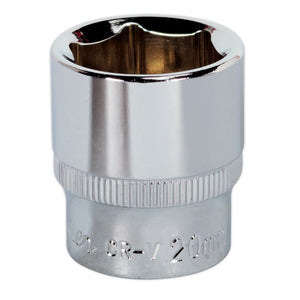 Sealey WallDrive Socket 20mm 3/8" Sq Drive - Fully Polished (Premier) - 6pt