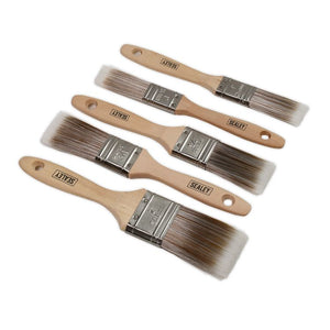 Sealey Wooden Handle Paint Brush Set 5pc