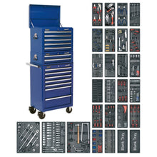 Load image into Gallery viewer, Sealey Toolchest Combination 14 Drawer Ball-Bearing Slides - Blue &amp; 1179pc Tool Kit
