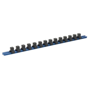 Sealey Socket Retaining Rail, 14 Clips Aluminium 1/2" Sq Drive (Premier)