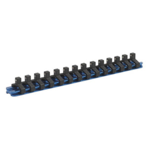 Sealey Socket Retaining Rail, 14 Clips Aluminium 1/4" Sq Drive (Premier)