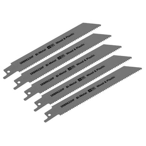 Sealey Reciprocating Saw Blade Wood & Plastics 150mm (6") 10tpi - Pack of 5