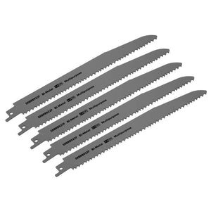 Sealey Reciprocating Saw Blade Multipurpose 230mm (9") 5-8tpi - Pack of 5