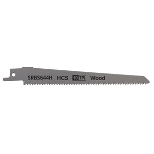 Sealey Reciprocating Saw Blade Clean Wood 150mm (6") 10tpi - Pack of 5