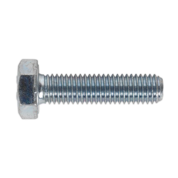 Sealey HT Zinc Setscrew DIN 933 - M10 x 40mm - Grade 8.8 - Pack of 25