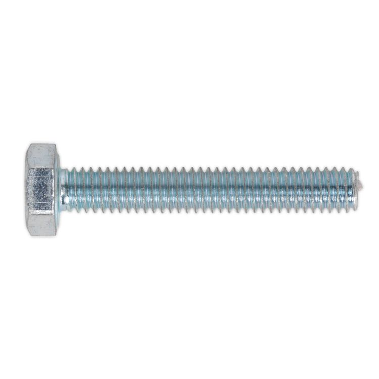 Sealey HT Zinc Setscrew DIN 933 - M4 x 25mm - Grade 8.8 - Pack of 50