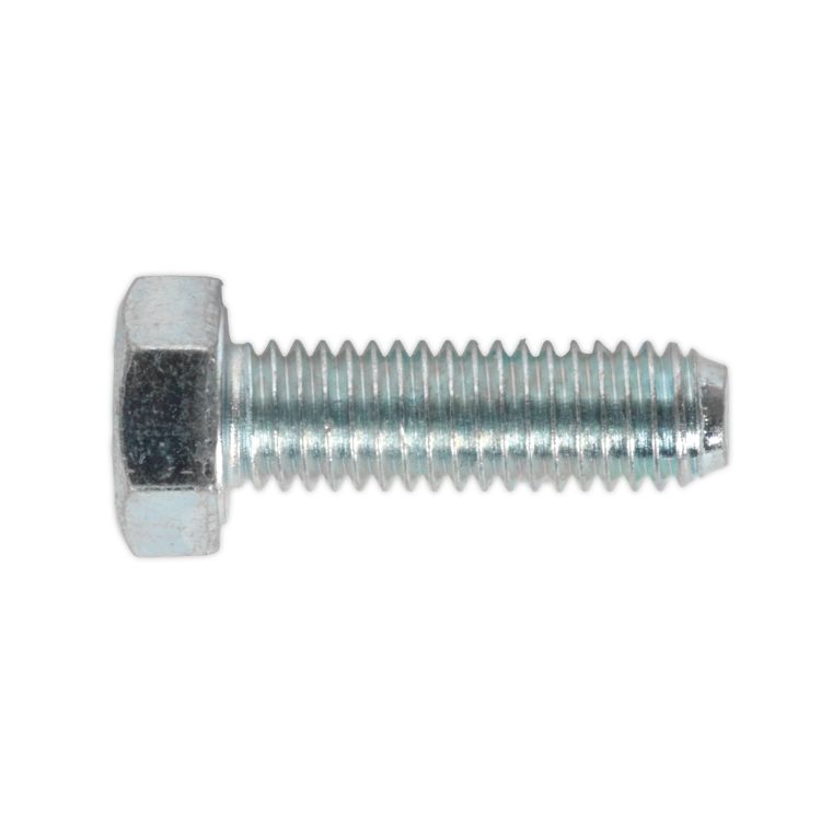 Sealey HT Zinc Setscrew DIN 933 - M5 x 16mm - Grade 8.8 - Pack of 50