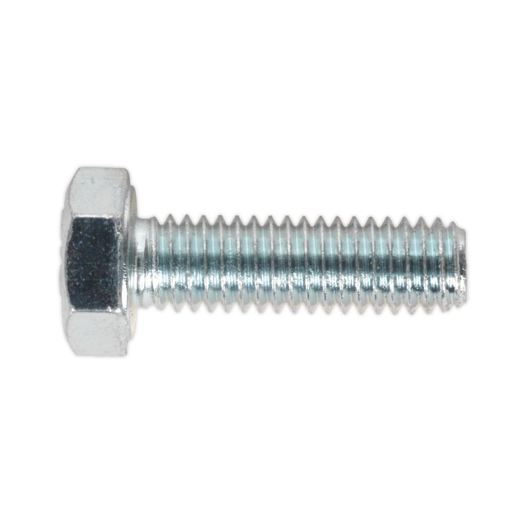 Sealey HT Zinc Setscrew DIN 933 - M6 x 20mm - Grade 8.8 - Pack of 50