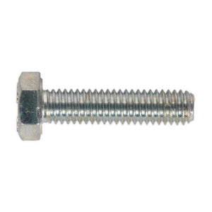 Sealey HT Zinc Setscrew DIN 933 - M6 x 25mm - Grade 8.8 - Pack of 50