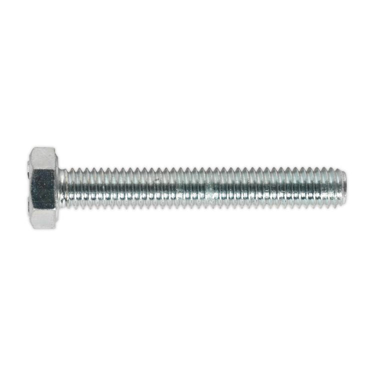 Sealey HT Zinc Setscrew DIN 933 - M6 x 40mm - Grade 8.8 - Pack of 50