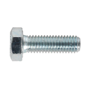 Sealey HT Zinc Setscrew DIN 933 - M8 x 25mm - Grade 8.8 - Pack of 50