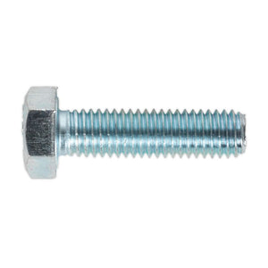 Sealey HT Zinc Setscrew DIN 933 - M8 x 30mm - Grade 8.8 - Pack of 50