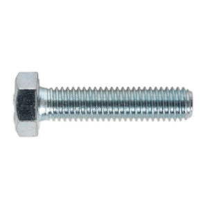 Sealey HT Zinc Setscrew DIN 933 - M8 x 35mm - Grade 8.8 - Pack of 50