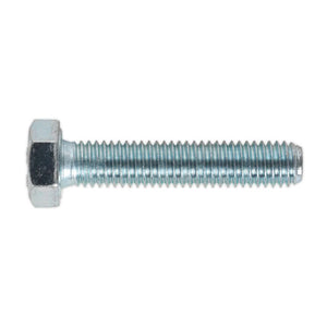 Sealey HT Zinc Setscrew DIN 933 - M8 x 40mm - Grade 8.8 - Pack of 50