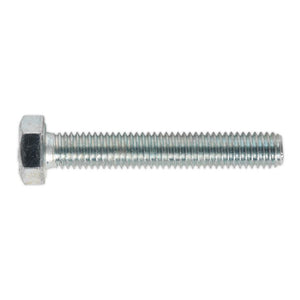 Sealey HT Zinc Setscrew DIN 933 - M8 x 50mm - Grade 8.8 - Pack of 50