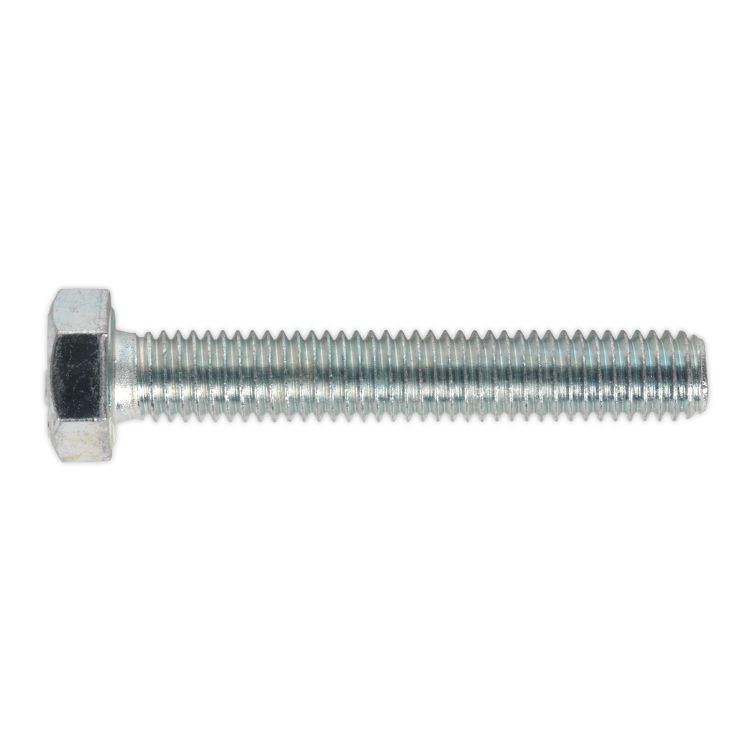 Sealey HT Zinc Setscrew DIN 933 - M8 x 50mm - Grade 8.8 - Pack of 50