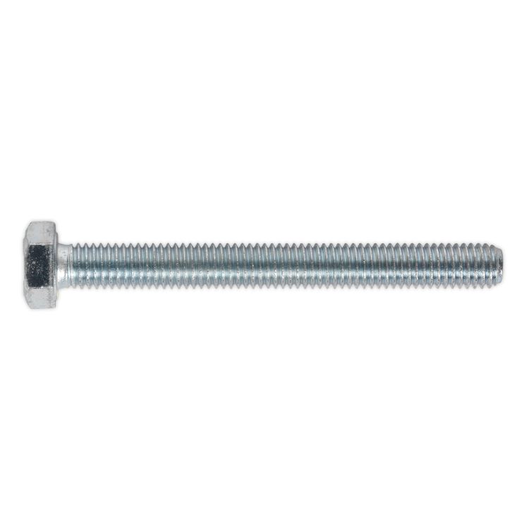 Sealey HT Zinc Setscrew DIN 933 - M8 x 75mm - Grade 8.8 - Pack of 25