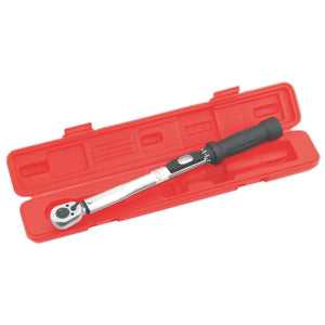 Sealey Torque Wrench Locking Micrometer Style 3/8" Sq Drive10-110Nm(10-80lb.ft) Calibrated (Premier)