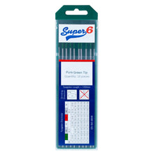 Load image into Gallery viewer, Super 6 - Pure Green Tip Tungsten Electrodes 150mm - 10pcs
